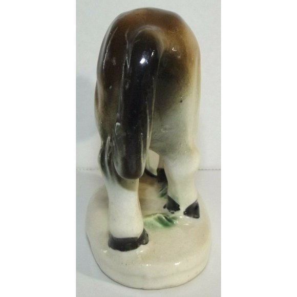 Vintage Horse Ceramic Figurine Made in Japan Small 3.5" brown standing statue - Picture 6 of 10